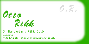 otto rikk business card
